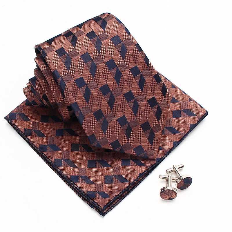 8cm wide mens silk collar brown grey plain weave tie Adt size floral tie formal dress set accessories shirt evening dress tie Y240925