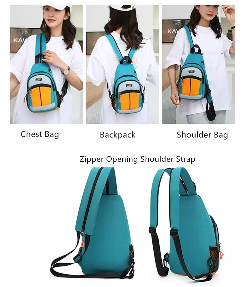 Women Mini Backpack Small Chest Bag Oxford Cloth Waterproof Fashion Messenger Female Sports Travel Bagpack Crossbody y240925