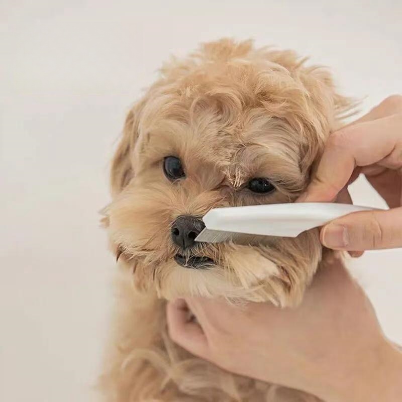 Pet cat and dog flea grooming stainless steel comb