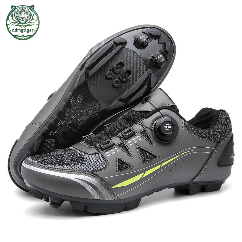ddmytiger New Road Self locking with Hard Sole Mountain Shoes, Power Assisted Bike Locking Shoes for Men's Cycling black A ddmythur