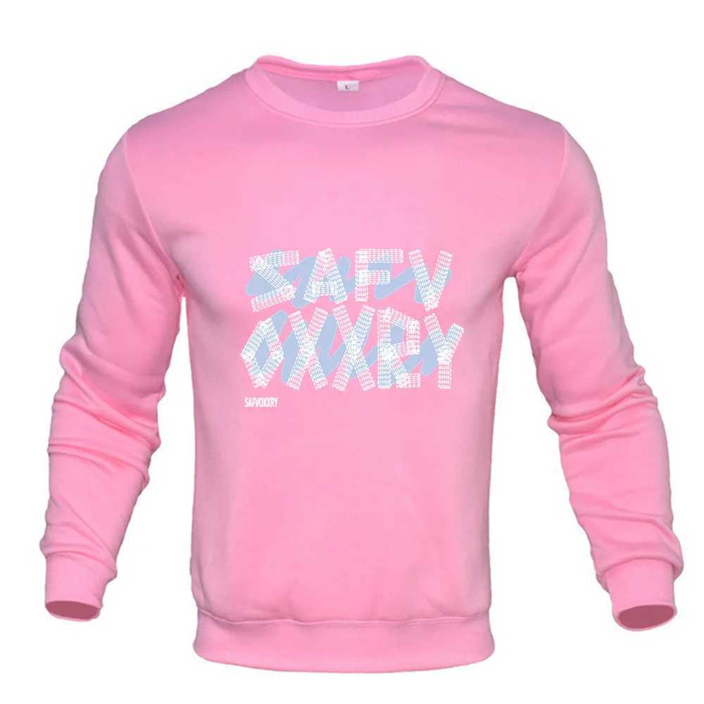 New Autumn Mens Sweatshirt Pullover Solid Color Round Neck SAFV OXXRV Print Sweater Mens Fashion Long Sweatshirt TopsX240925