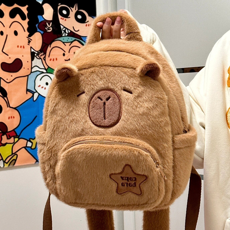 2024 new Kapibala finless porpoise cute multifunctional plush bag for female cartoon designer backpack