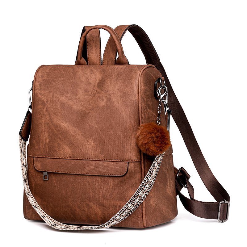 2024 New Designer Backpack Spring Trend PU Women's Multi functional Shoulder Bag