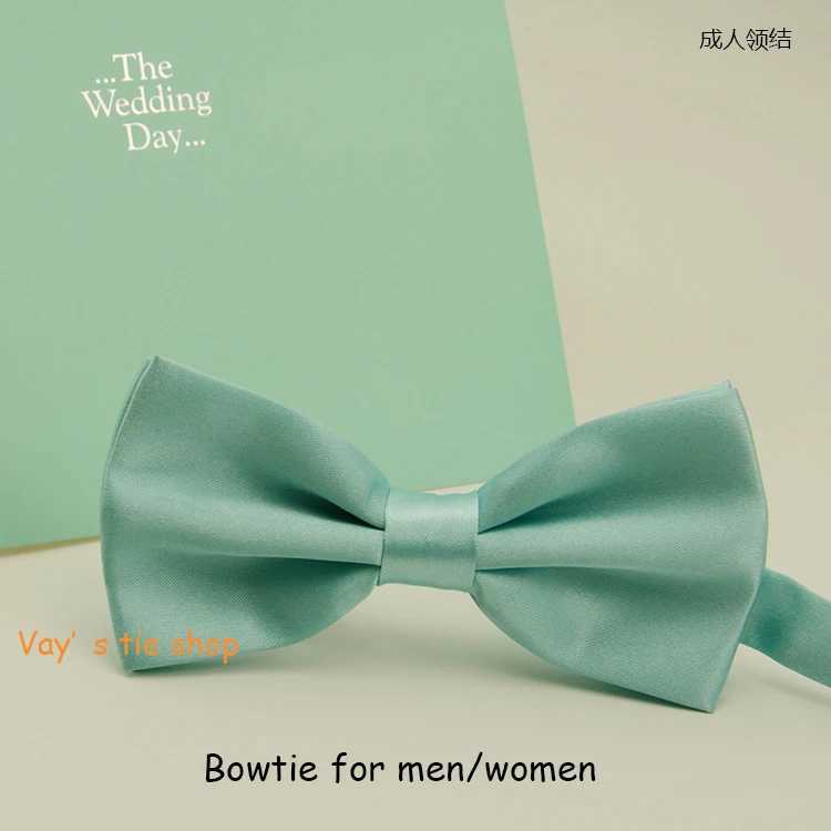Fashionable Mint Green Bow Mens Slim Tie Collar Hankerchiref Set Palon Wedding Blue Bow Tie Corbatas Y240925