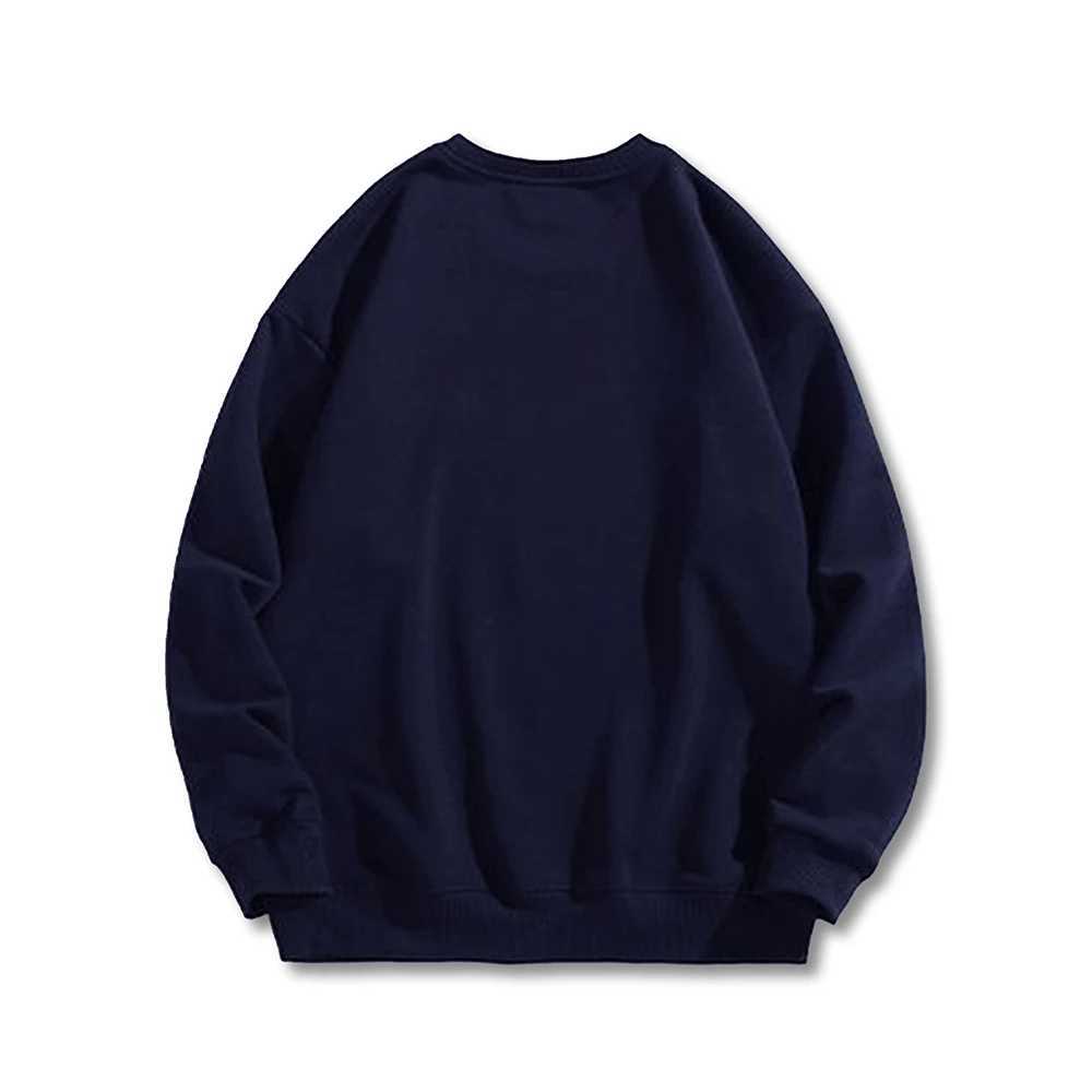 Men Oversized Pullover Fashion Solid Color Sweatshirt Men O Neck Long Sleeve Casual Sweatshirt Street SportswearX240925