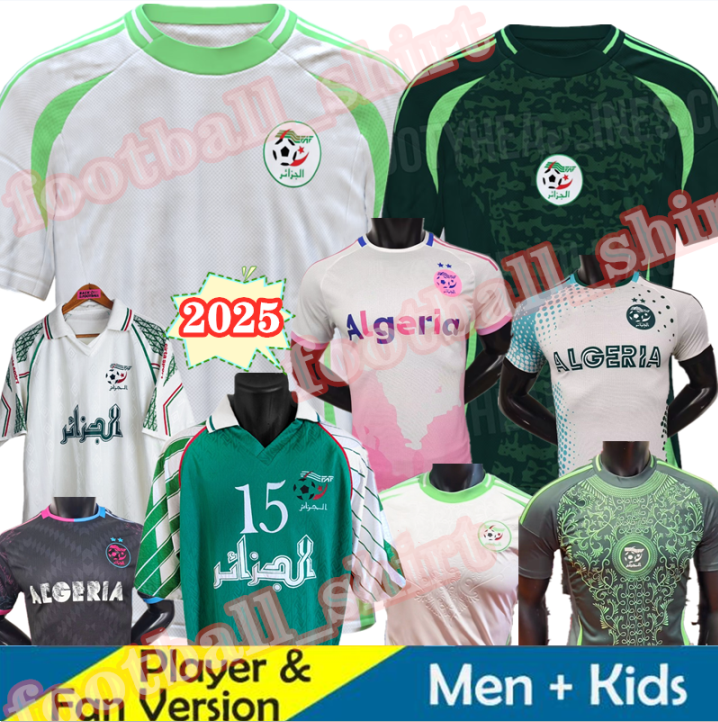 2025 2026 Algeria MAHREZ Player Fans Soccer Jerseys Algerie DELORT OUNAS BENTALEB BELAILI SLIMANI BENNACER 24 25 26 national team training BENSEBAINI ATAL