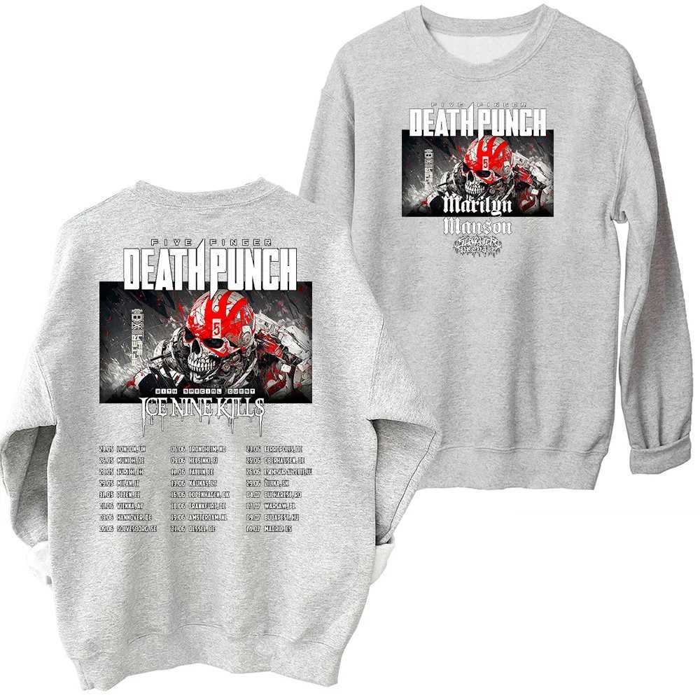 Five Finger Death Punch 2024 Sweatshirt Harajuku Round Neck Long Sleeve Oversized Tops Fans Gift TopsX240925