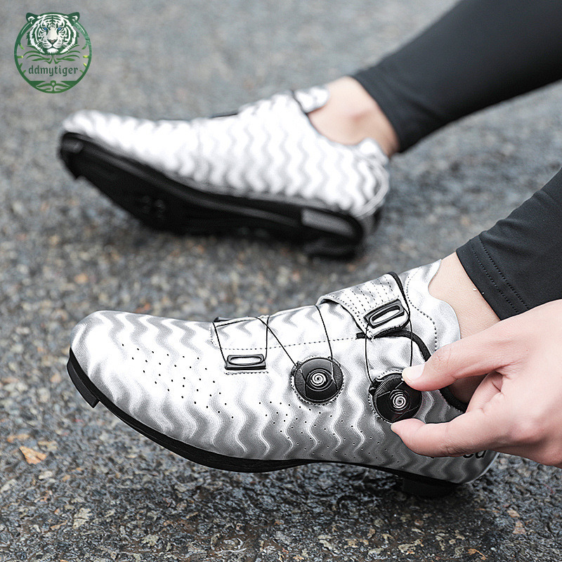 ddmytiger Road racing outdoor cycling with double rotating buckle, large size and lock riding shoes A ddmythur