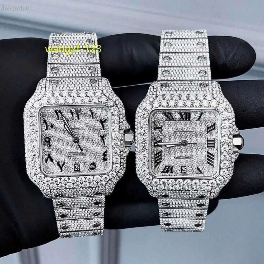 Full Iced Out Moissanite Automatic Watch | VVS Diamond Tester Passed | Custom Luxury Timepiece
