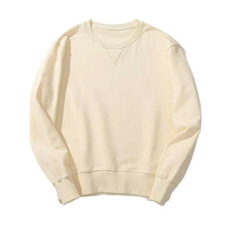 Winter Heavy Weight Cotton Hoodie Men Black White Round Neck Long Sleeve Sweatshirt Casual Fashion Streetwear Hoodies OversizeX240925