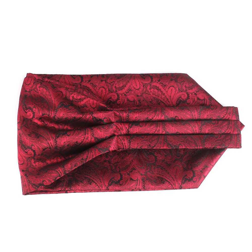 Mens Cash Ascot Tie Wedding Flower Paisley Tie Ascot Scrunch Self UK Gentleman Polter Soft Neck Tie Gift Tie Scarf Y240925