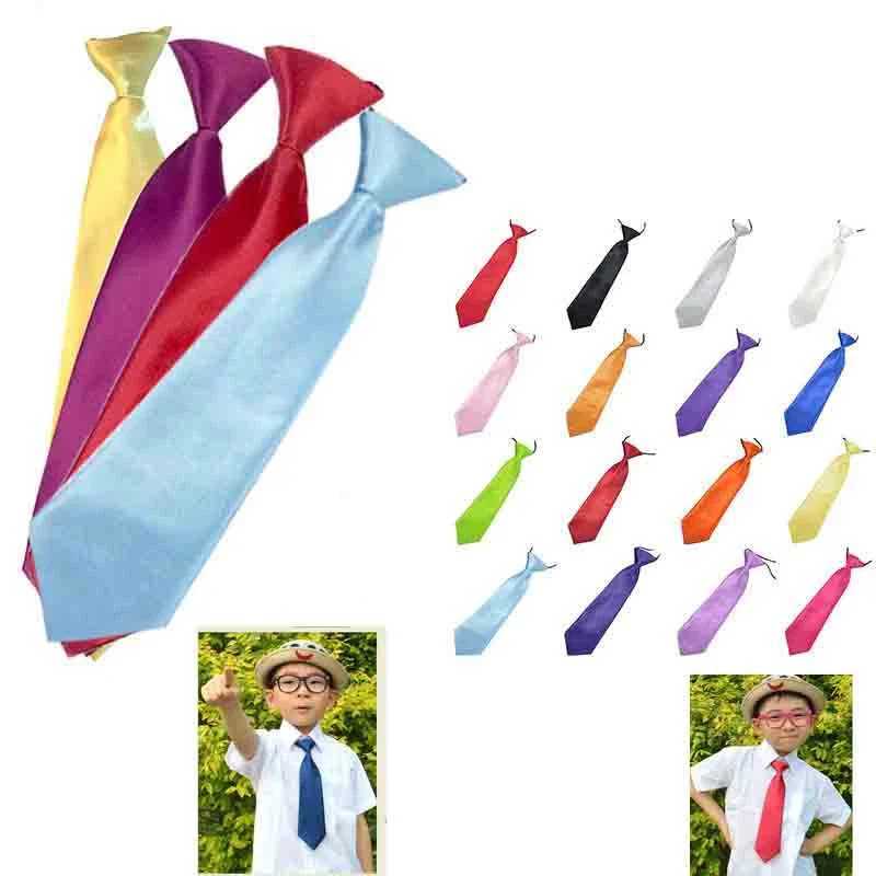 Childrens Solid Classic New Tie Gift Fashion Full Collar Colorful Business Tie Wedding Party Official FA117 Y240925