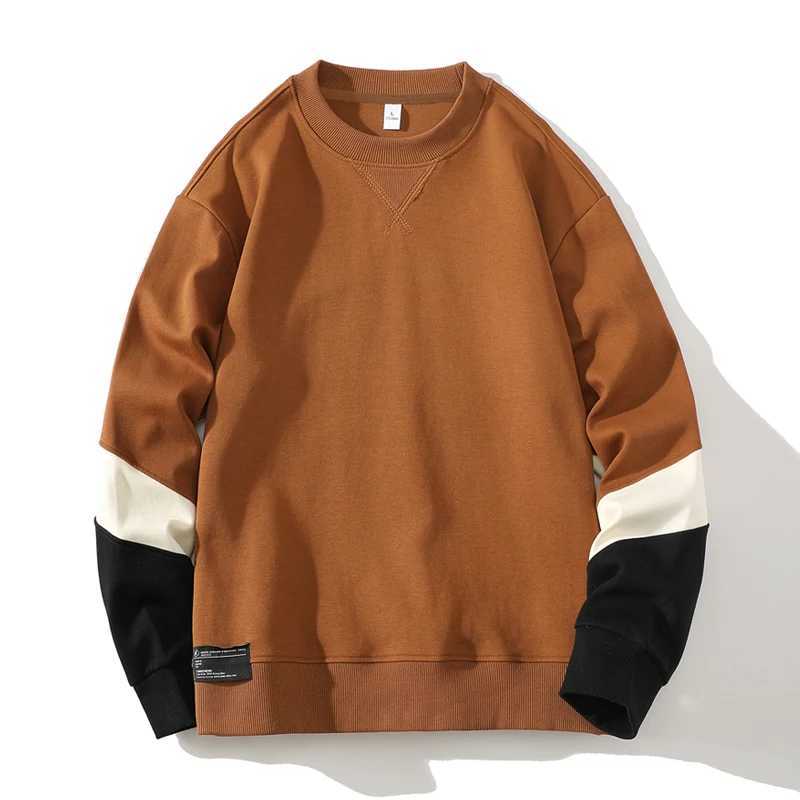 2023 Mens Multicolor Coats Round Neck Sports Streetwear Clothing Loose patchwork Sweatshirts Men OversizedX240925