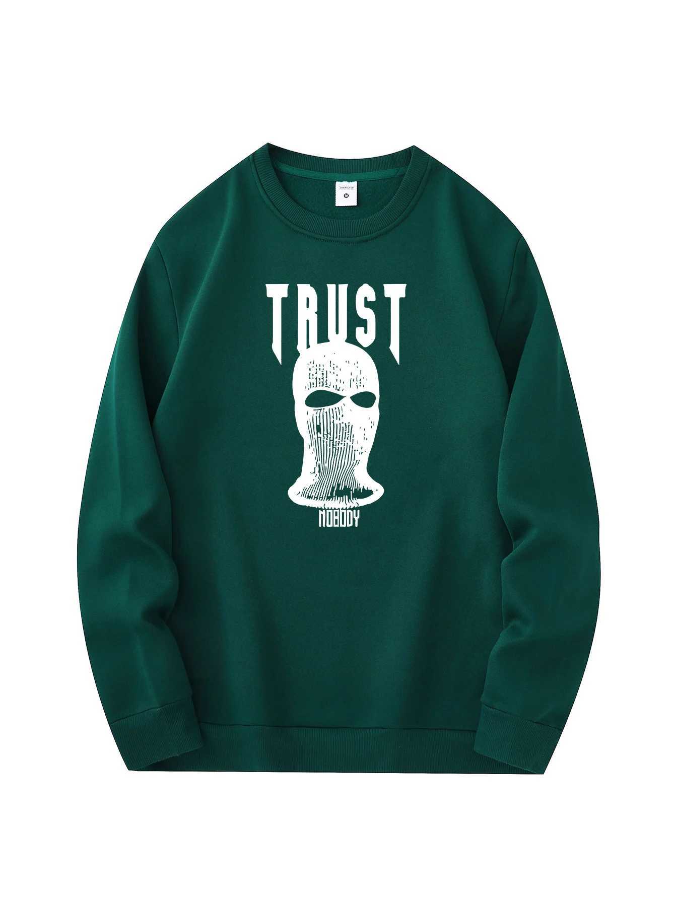 Mens new fashionable round neck sweater casual and daily comfortable round neck sweatshirt mask printing mens jacketX240925