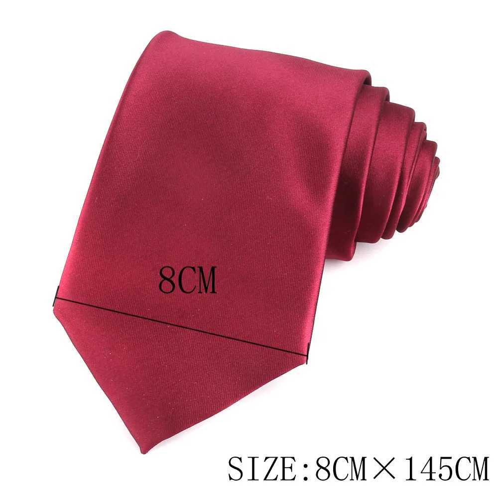 Mens new tight tie casual solid color tie set ultra-thin tie suitable for business weddings Grossman collar Gravata gift Y240925