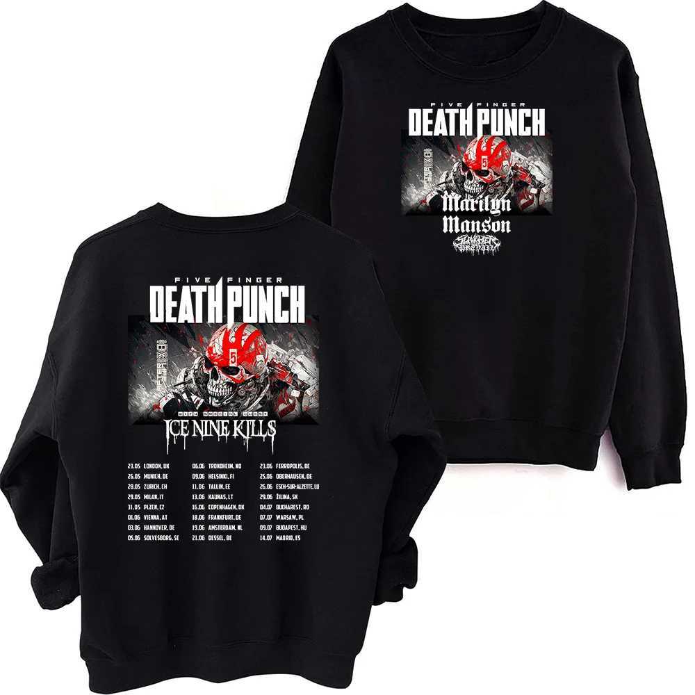 Five Finger Death Punch 2024 Sweatshirt Harajuku Round Neck Long Sleeve Oversized Tops Fans Gift TopsX240925