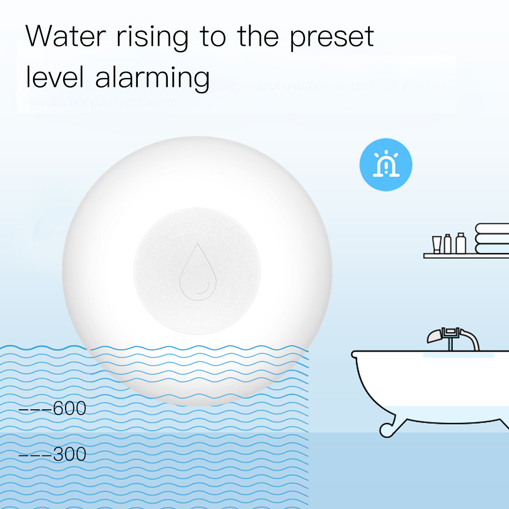 Smart home water leak detector app control security alarm smart flood sensor