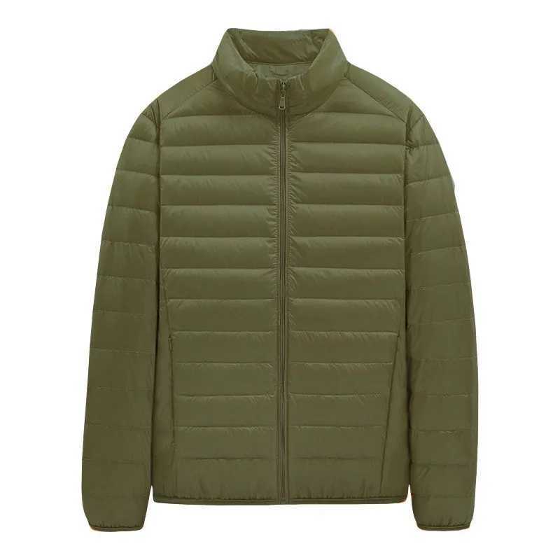 2023 new lightweight feather cotton coat mens short winter coat collar cotton coat trend Y240925