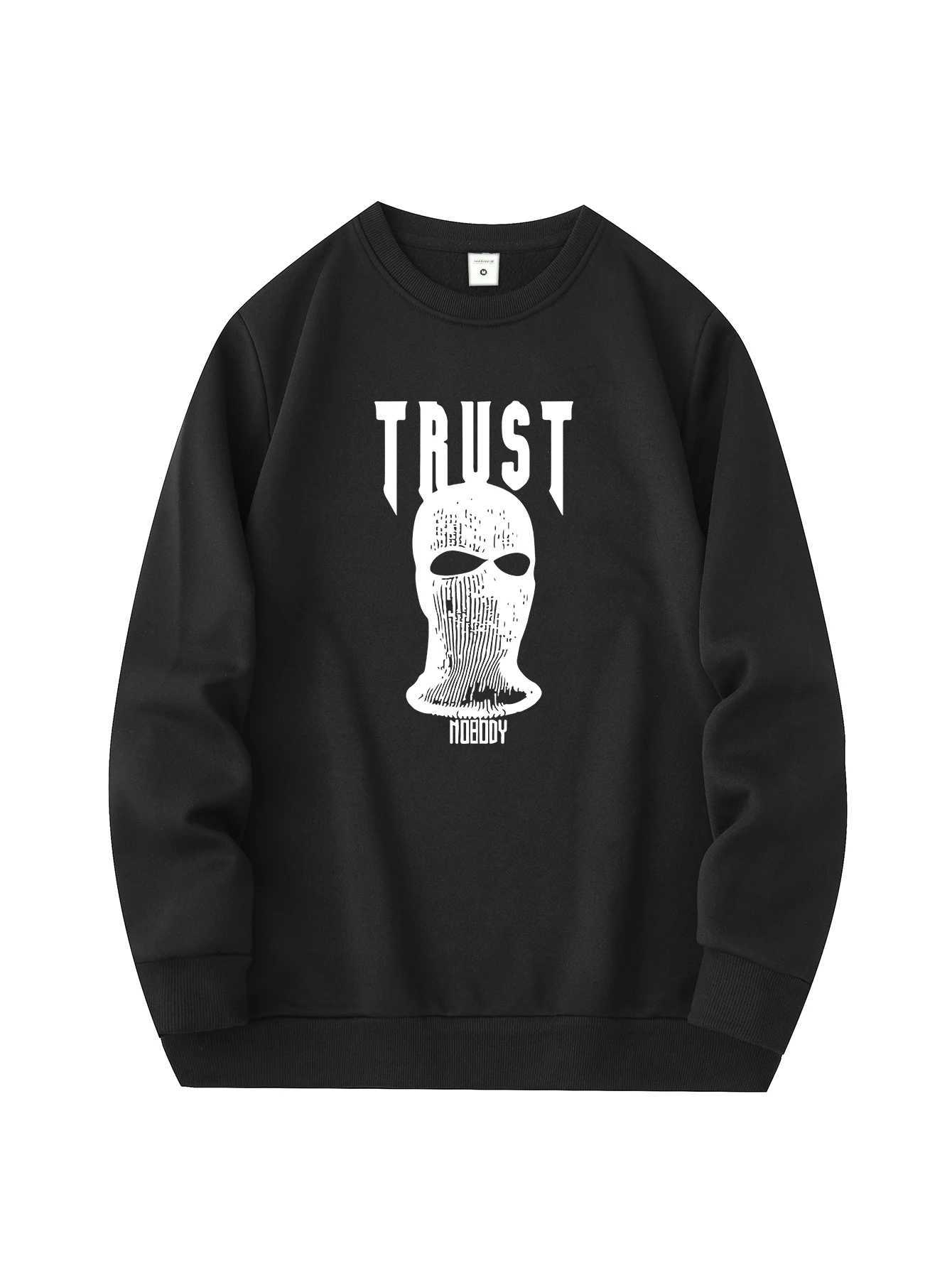 Mens new fashionable round neck sweater casual and daily comfortable round neck sweatshirt mask printing mens jacketX240925