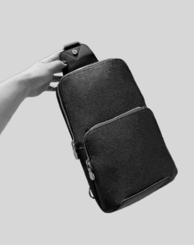 Black grid Cross Body Shoulder Handbag Men Messenger Bag Men Crossbody Bag Purses Womens Leather Clutch Handbag Fashion Wallet