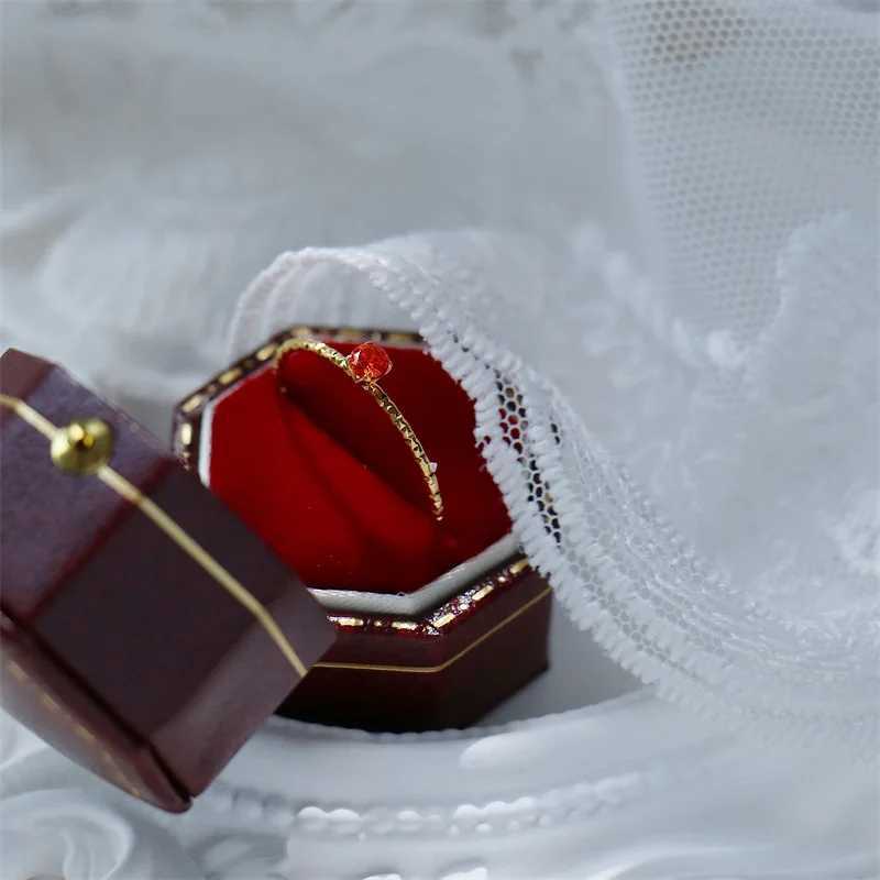 Love Jewelry Titanuim Steel Gold Ring White/Red/Green CZ Crystal Ring Female Couple Finger Ring Wedding W240925