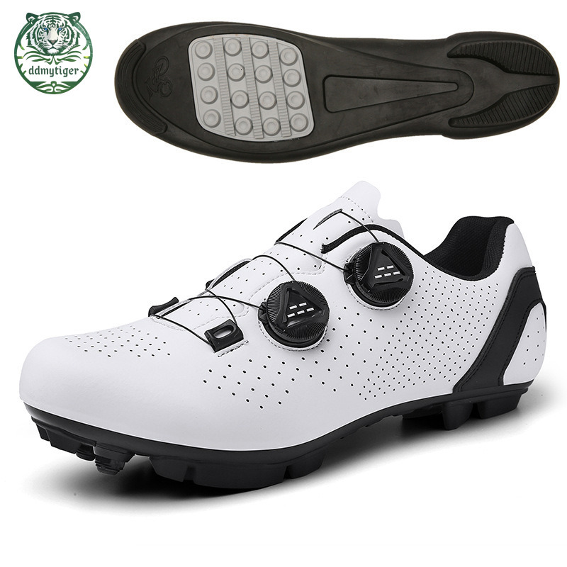 ddmytiger Highway mountain men's and women's locked bicycles without lock hard soled dynamic cycling shoes, gym all black A ddmythur