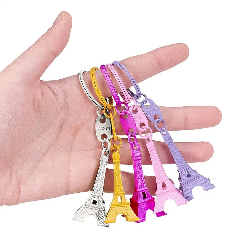 20 pieces of metal keychains 3D Paris Tower keychains French travel souvenirs promotional gifts 240924