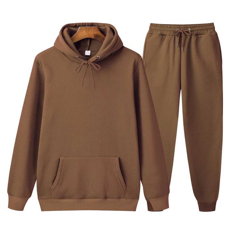 Tracksuit Fashion Mens Womens Tracksuit Hoodies+Pants Jogging Sweatpants Sets Winter Jogger Sports Suit Sweatshirt Pullover Fashion Z240925