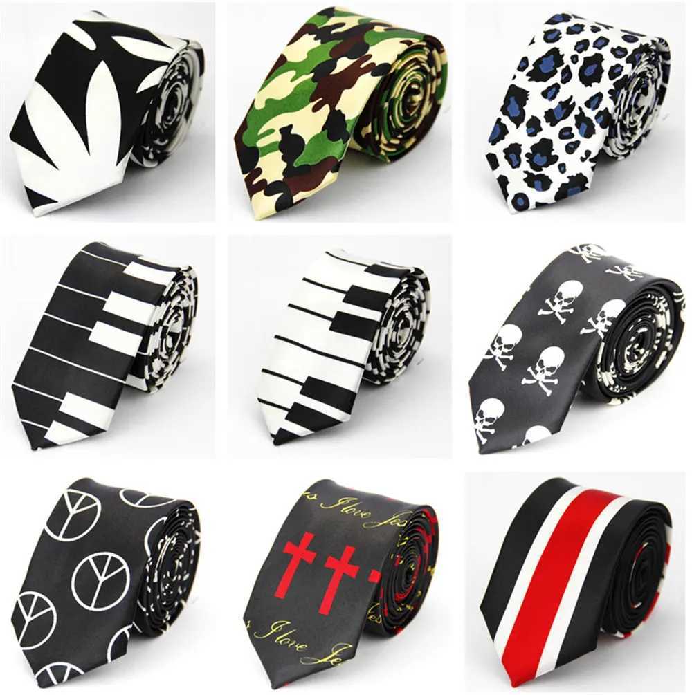 Mens narrow tie 5cm (2 inches) slim wedding black blue white purple green gray striped piano Skl ultra-thin collar Y240925
