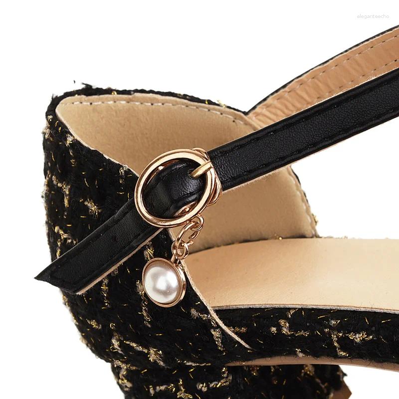 2025 S Fashion Designer Sandals Women Classic Lolita Sweet Lace Round Toe Bows Buckle Med Heeled Girls Mary Janes Pumps Princess Dress Shoes