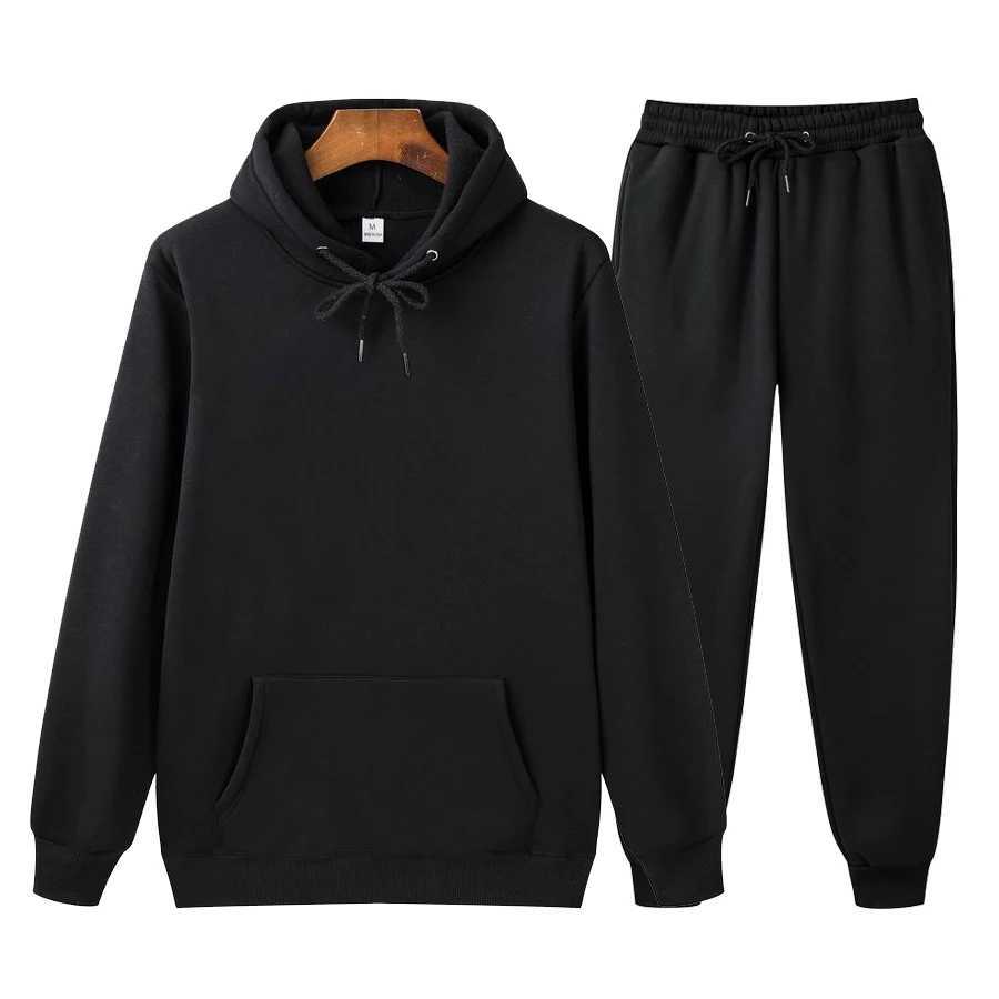 Tracksuit Fashion Mens Womens Tracksuit Hoodies+Pants Jogging Sweatpants Sets Winter Jogger Sports Suit Sweatshirt Pullover Fashion Z240925