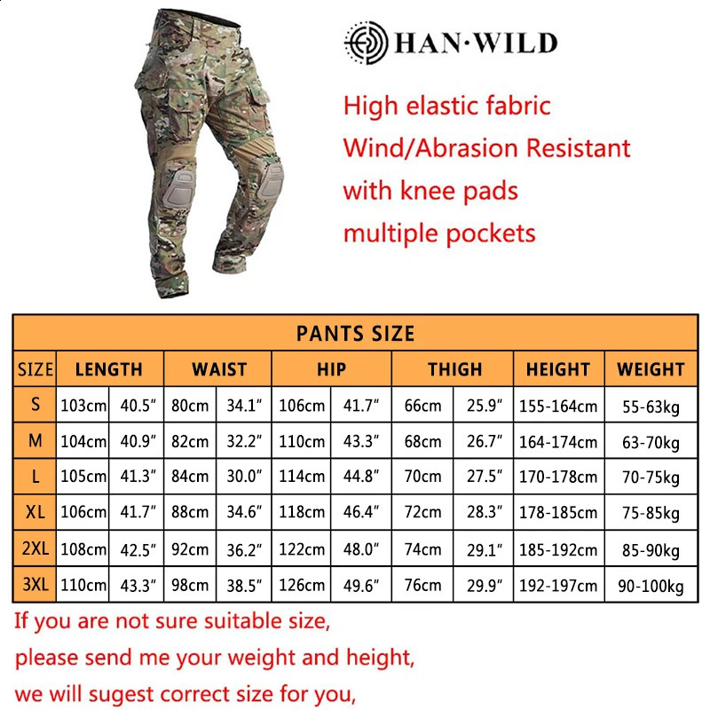 Mens combat pants with knee pads outdoor tactical mens work camouflage hiking and hunting clothing 240921