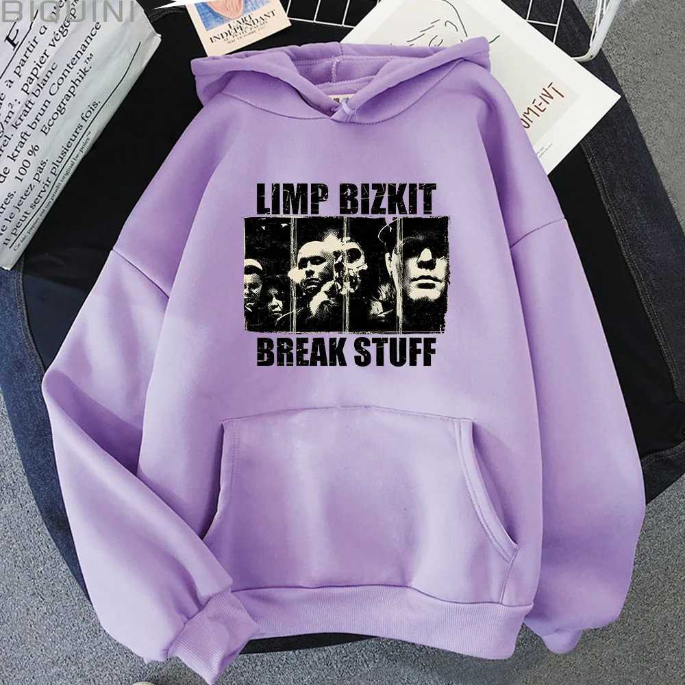 Limp Bizkit Graphic Printing Hoodies Classic Round Neck Long Sleeve Oversized Fleece Hooded Unisex Pullovers Hoody SweatshirtsX240925