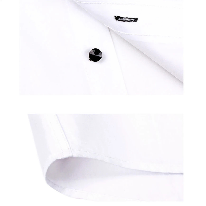 Mens Long Sleeve Dress Shirt Button-down Collared Formal Business Casual Shirt Korean Fashion Slim Fit Shirts Black Red 240925