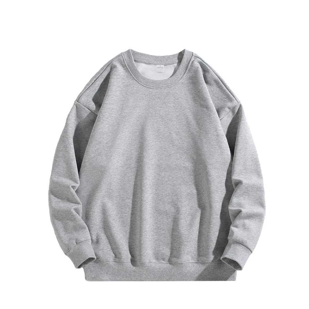 Men Oversized Pullover Fashion Solid Color Sweatshirt Men O Neck Long Sleeve Casual Sweatshirt Street SportswearX240925