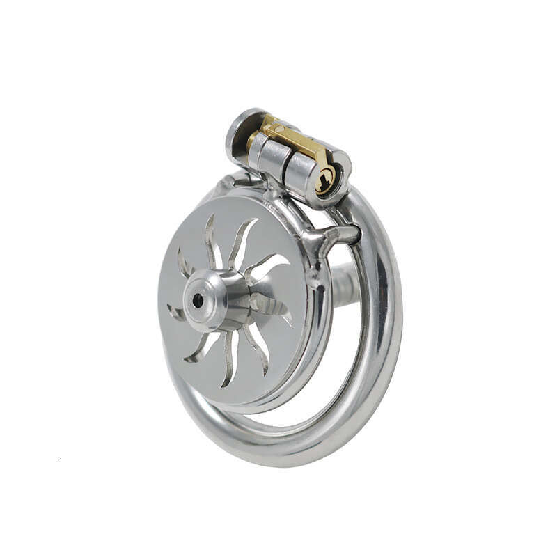 Colorful stainless steel chastity lock with catheter flat CB chastity device penis cage adult toy for outdoor wear male