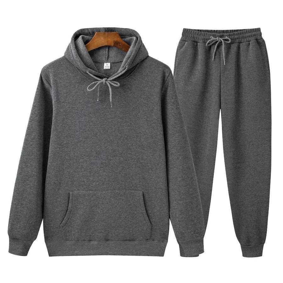 Tracksuit Fashion Mens Womens Tracksuit Hoodies+Pants Jogging Sweatpants Sets Winter Jogger Sports Suit Sweatshirt Pullover Fashion Z240925