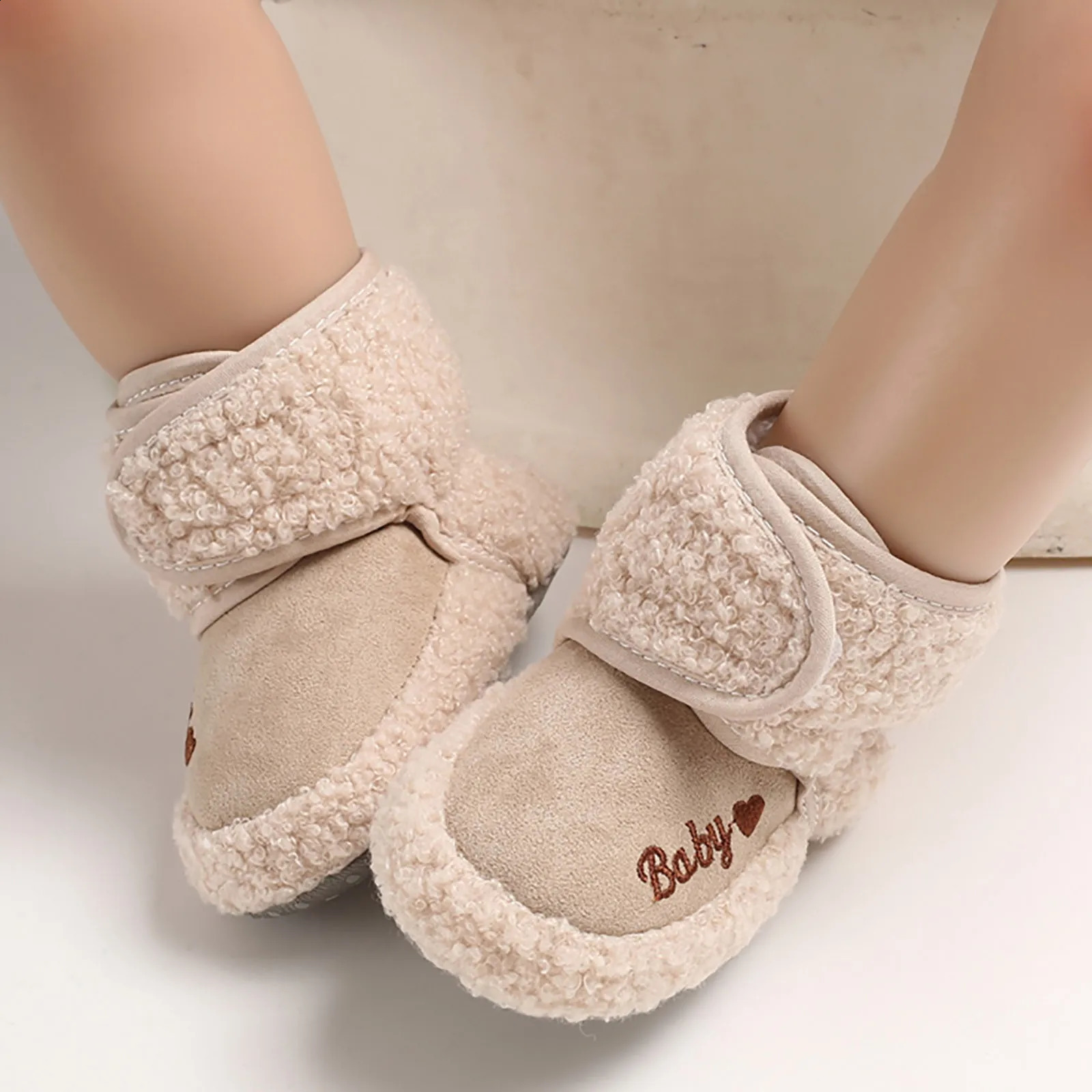 Warm girls boys toddlers baby shoes anti slip socks winter thick warm 240925