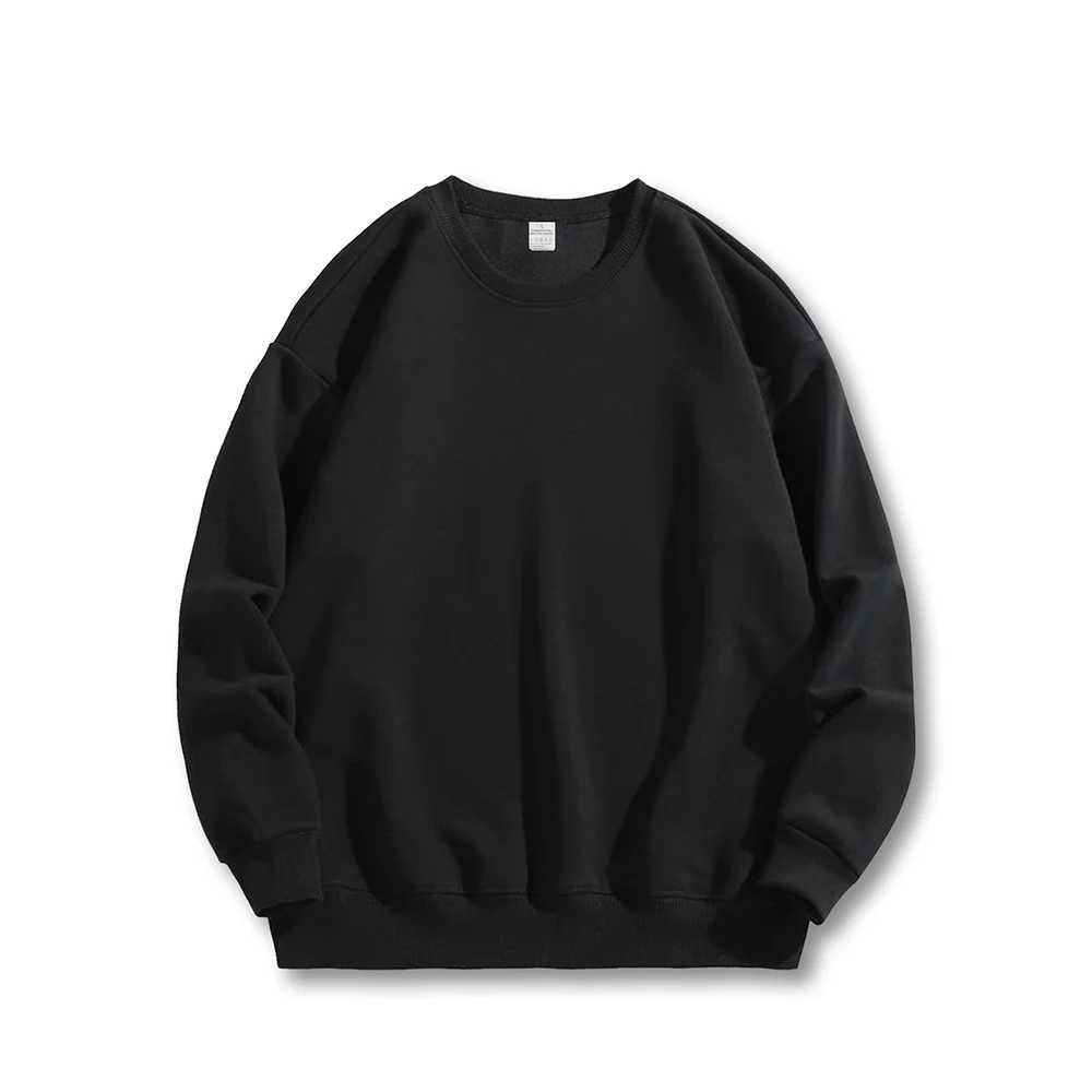 Men Oversized Pullover Fashion Solid Color Sweatshirt Men O Neck Long Sleeve Casual Sweatshirt Street SportswearX240925