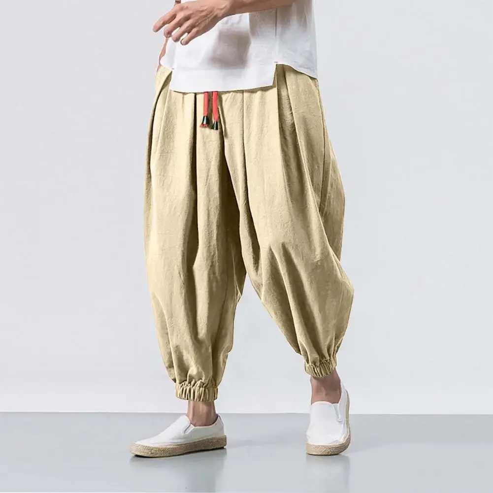 New Arrival new brushed harem pants mens loose jogging pants Japanese mens loose pants Z250328