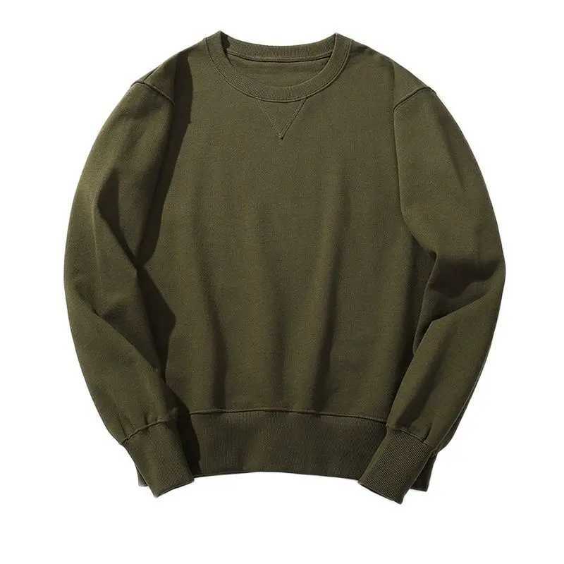 Winter Heavy Weight Cotton Hoodie Men Black White Round Neck Long Sleeve Sweatshirt Casual Fashion Streetwear Hoodies OversizeX240925