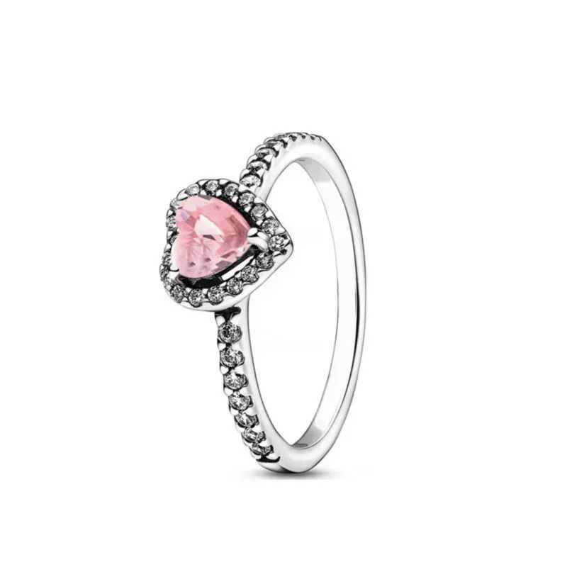 European Size 6 7 8 9 Red and White Pink Ring Womens Original Wedding Crystal Ring Luxury Jewelry Accessories Fashion Jewelry W240925