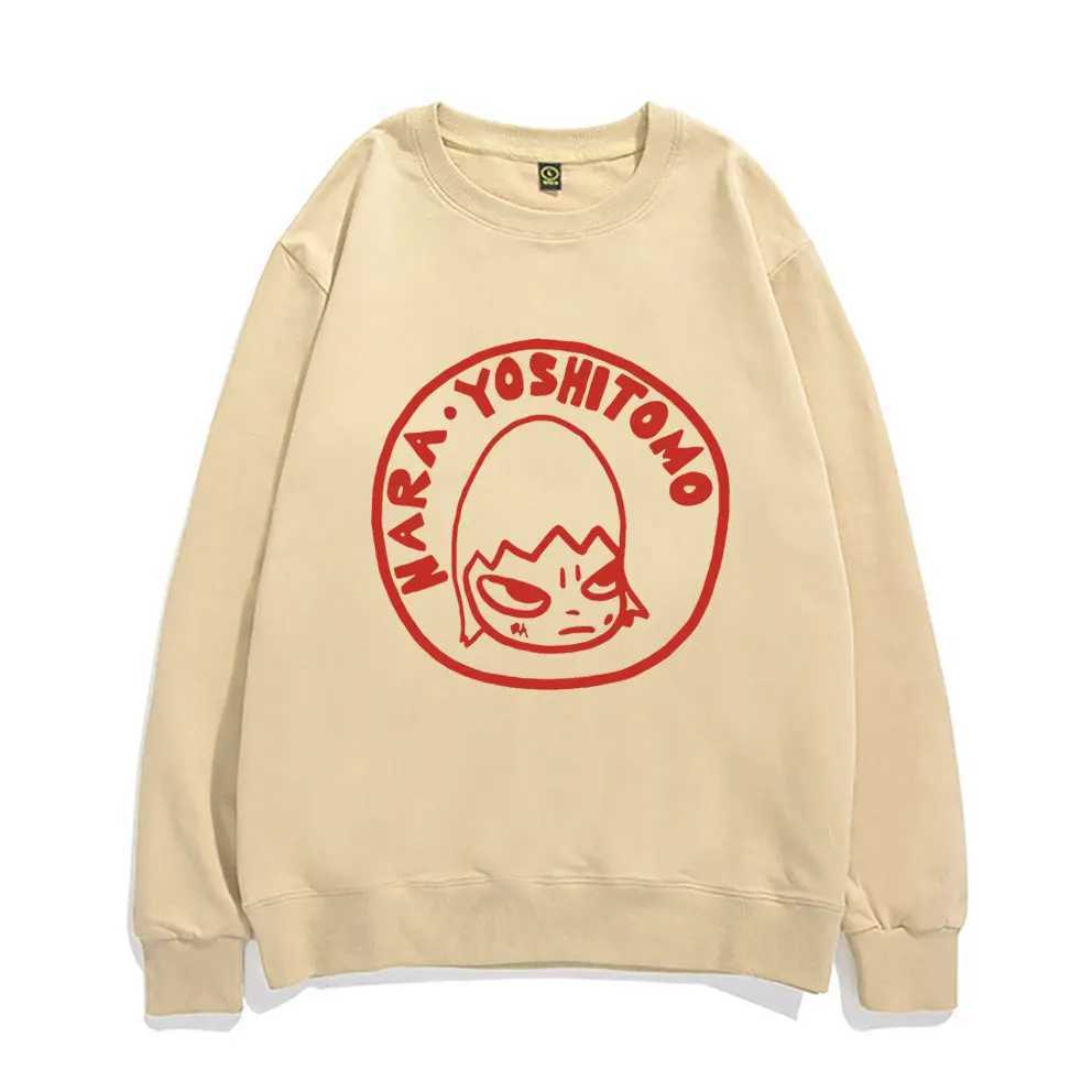Yoshitomo Nara Dream Art Style Sweatshirt Round Neck Comfortable Loose Pullover Men Women Harajuku EU Size Sweatshirts ClothesX240925