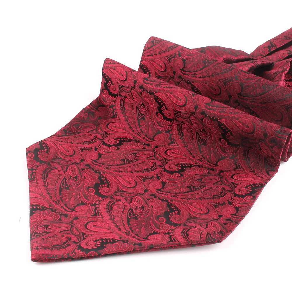 Mens Cash Ascot Tie Wedding Flower Paisley Tie Ascot Scrunch Self UK Gentleman Polter Soft Neck Tie Gift Tie Scarf Y240925