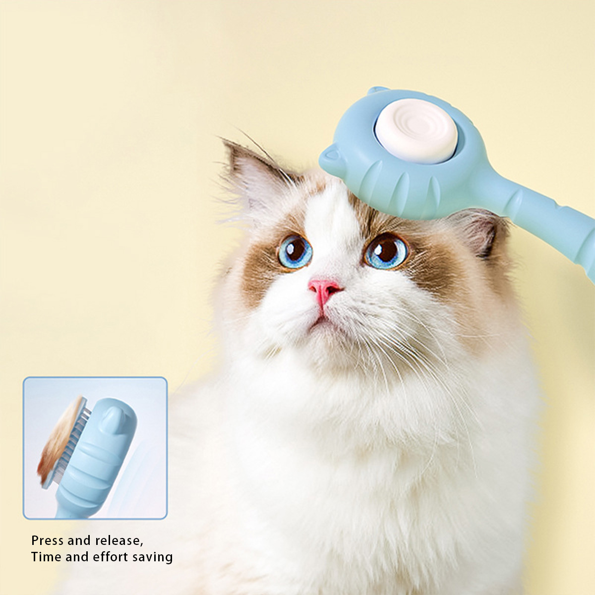 Halloween pet comb cat ear type dog cat comb floating hair removal brush one click comb