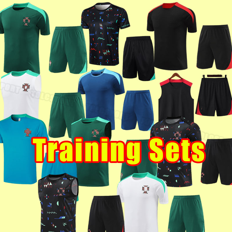 2024 soccer tracksuits Portugal JOAO FELIX Bruno FERNANDES Portuguese BERNARDO ANDRE SILVA DIOGO J.Short sleeve polo training set pants Vest 2025
