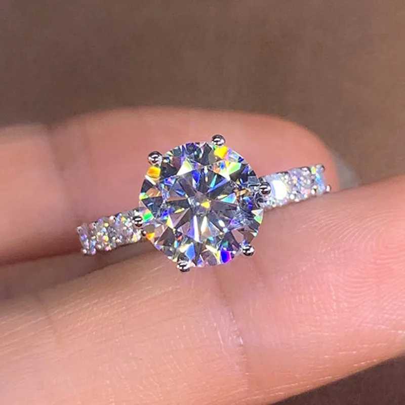 Huitans newly designed womens wedding ring silver plated AAA cubic zirconia fashionable womens finger accessory 2022 jewelry W240925