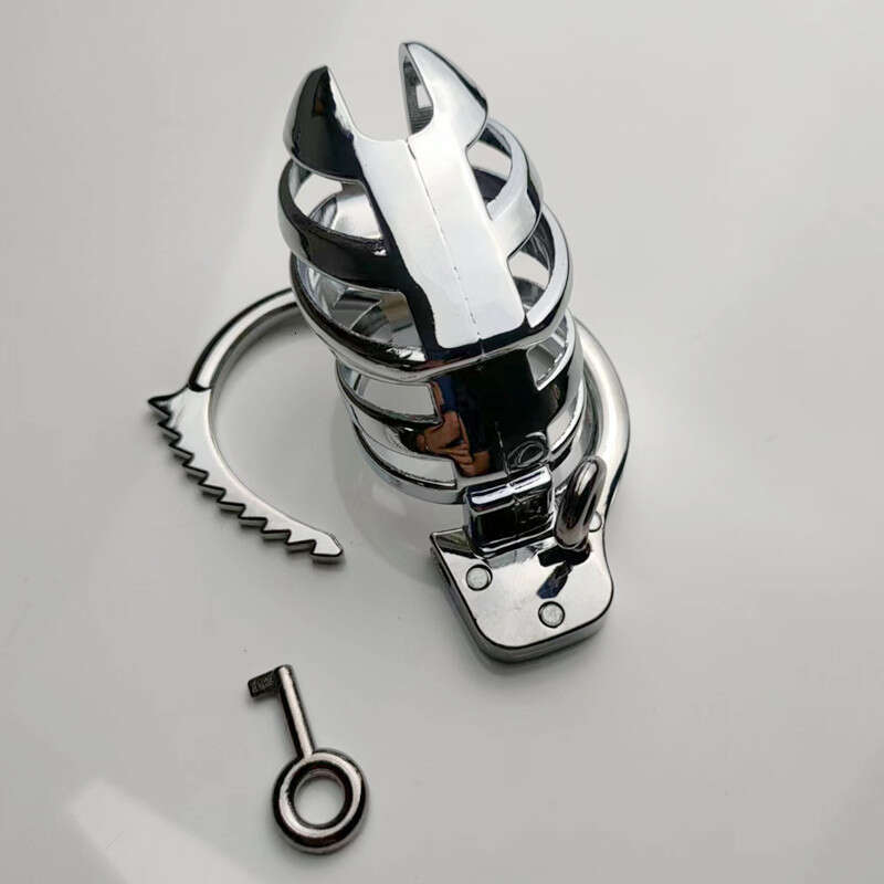 Men's handcuffs, chastity lock, metal chastity lock, birdcage ring, anti infidelity penis JJ lock, sex binding device CB