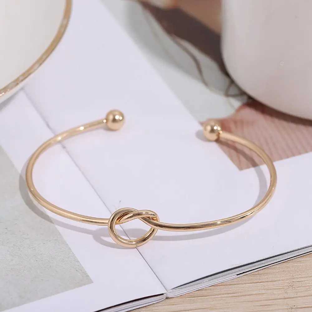 Cuff Bracelet For Women Vintage Open Woven Twist Texture Bangles For Women Adjustable Knot Couples Jewelry GiftsX240925