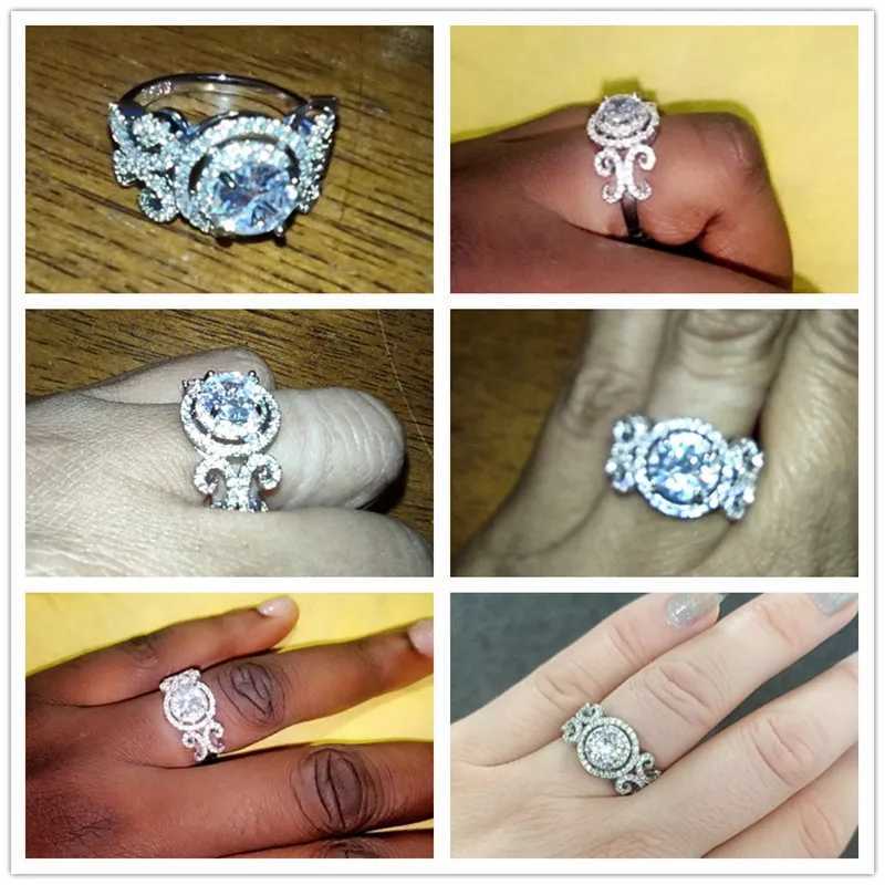 Huitan Aesthetic Design Womens Wedding Ring equipped with bright cubic zirconia elegant proposal engagement ring fashionable jewelry W240925